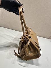 Kitlife Prada Bonnie Small Brown Leather Shoulder Bag 1BA215 26x14x12cm - 2
