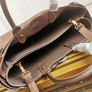 Kitlife Prada Buckle Large Caramel Suede Handbag With Belt 1BA416 37.5x27.5x14cm - 4