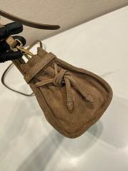 Kitlife Prada Bonnie Small Caramel Suede Bag 1BA215 26x14x12cm - 3