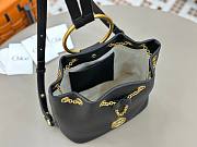 Kitlife Chloe Small Bracelet Backpack In Black Grained Leather 22x20x10.5cm - 3