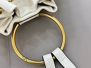 Kitlife Chloe Small Bracelet Backpack In White Grained Leather 22x20x10.5cm - 6