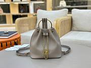 Kitlife Chloe Small Bracelet Backpack In Grey Grained Leather 22x20x10.5cm  - 1