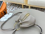 Kitlife Chloe Small Bracelet Backpack In Grey Grained Leather 22x20x10.5cm  - 2