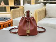 Kitlife Chloe Small Bracelet Backpack In Brown Grained Leather 22x20x10.5cm  - 1