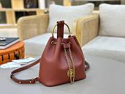 Kitlife Chloe Small Bracelet Backpack In Brown Grained Leather 22x20x10.5cm  - 2