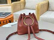 Kitlife Chloe Small Bracelet Backpack In Brown Grained Leather 22x20x10.5cm  - 3