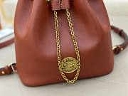 Kitlife Chloe Small Bracelet Backpack In Brown Grained Leather 22x20x10.5cm  - 4