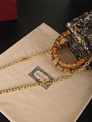 Kitlife Gucci Diana Bamboo Python Leather Tote Bag 27x20x16cm - 2