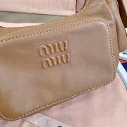 Kitlife Miu Miu Nappa Pocket Bag Brown 5BC146 21x12x6cm - 3