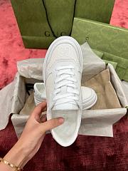 Kitlfie Gucci Women GG Embossed Trainer White Leather ‎ - 6