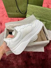 Kitlfie Gucci Women GG Embossed Trainer White Leather ‎ - 5