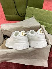 Kitlfie Gucci Women GG Embossed Trainer White Leather ‎ - 4