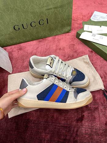 Kitlife Gucci GG Screener White Blue Sneakers 