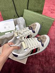 Kitlife Gucci Screener Sneakers Leather GG Canvas Beige & Purple - 1