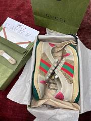 Kitlife Gucci GG Screener Distressed GG Canvas Pink Sneakers  - 3