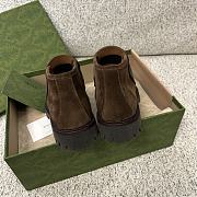 Kitlife Gucci Women's Horsebit Ankle Boots in Dark Brown Suede - 5