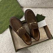 Kitlife Gucci Women's Horsebit Ankle Boots in Dark Brown Suede - 2