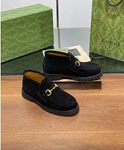 Kitlife Gucci Women's Horsebit Ankle Boots in Black Suede - 1