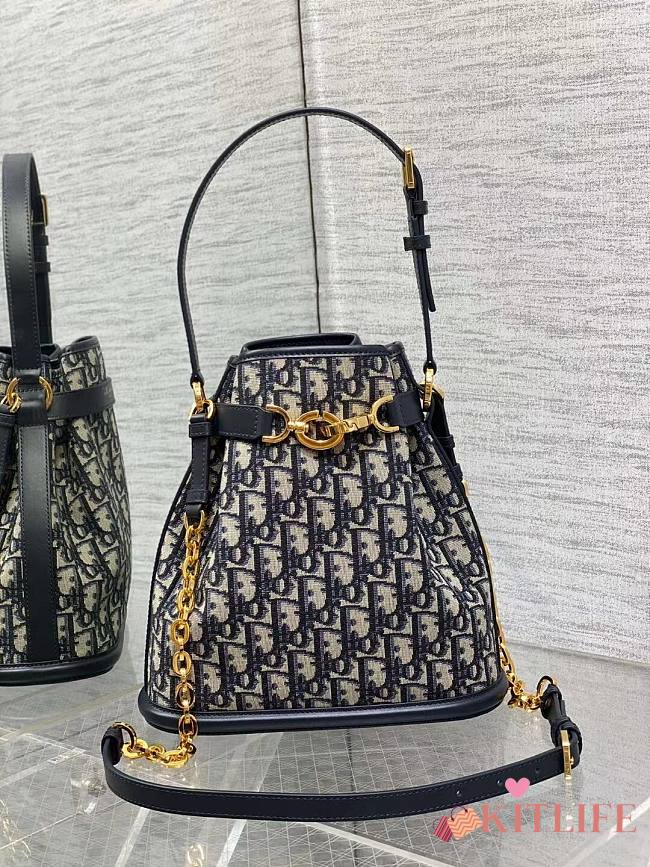 Kitlife Dior Medium C'est Bag Blue Dior Oblique Jacquard 24x10x24.5cm - 1