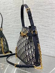 Kitlife Dior Medium C'est Bag Blue Dior Oblique Jacquard 24x10x24.5cm - 4