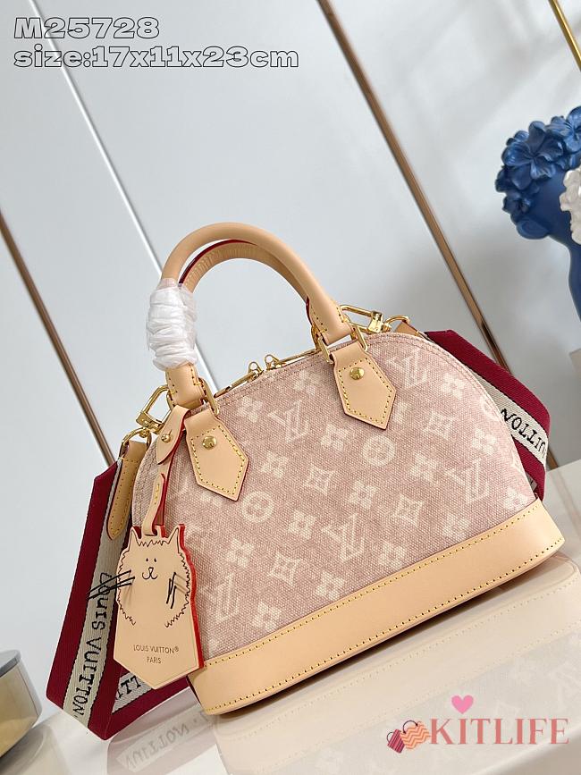 Kitlife Louis Vuitton Alma BB Bag Meowgram Canvas M25728 23.5x17.5x11.5cm - 1