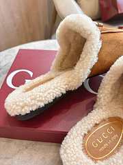 Kitlife Gucci Women's Princetown Slipper Brown Suede  - 5