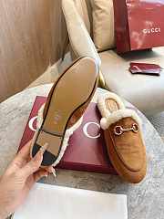 Kitlife Gucci Women's Princetown Slipper Brown Suede  - 4