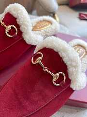 Kitlife Gucci Women's Princetown Slipper Red Suede  - 4