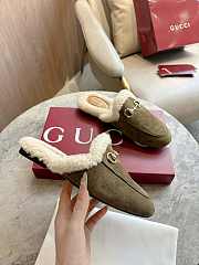 Kitlife Gucci Women's Princetown Slipper Green Olive Suede - 6