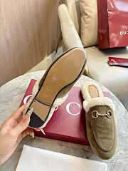 Kitlife Gucci Women's Princetown Slipper Green Olive Suede - 5