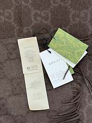 Kitlife Gucci Gradient Double-Faced Cashmere Scarf Brown 47x200cm - 4