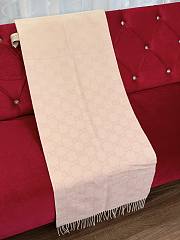 Kitlife Gucci Gradient Double-Faced Cashmere Scarf Pink & Cream 47x200cm - 5