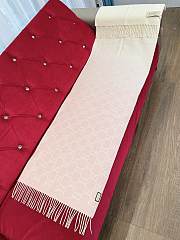 Kitlife Gucci Gradient Double-Faced Cashmere Scarf Pink & Cream 47x200cm - 6