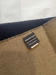 Kitlife Hermes Stirrup Cashmere Long Scarf Black & Brown 30x140cm - 4