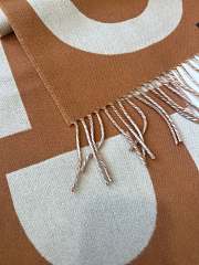 Kitlife Hermes Stirrup Cashmere Long Scarf Brown & Beige 30x140cm  - 4