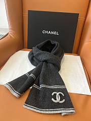 Kitlife Chanel 25B Knitted Cashmere Scarf Dark Grey 30x190cm - 6