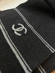 Kitlife Chanel 25B Knitted Cashmere Scarf Dark Grey 30x190cm - 5