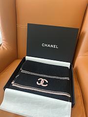 Kitlife Chanel 25B Knitted Cashmere Scarf Black 30x190cm - 3