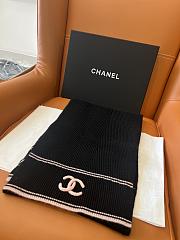 Kitlife Chanel 25B Knitted Cashmere Scarf Black 30x190cm - 2