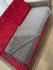 Kitlife Burberry Double-Sided Small Check Cape Grey 130x130cm - 5