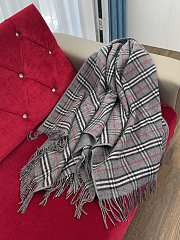 Kitlife Burberry Double-Sided Small Check Cape Grey 130x130cm - 3