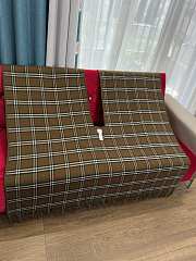 Kitlife Burberry Double-Sided Small Check Cape Dark Green 130x130cm  - 2