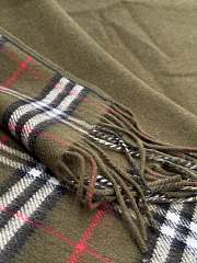 Kitlife Burberry Double-Sided Small Check Cape Dark Green 130x130cm  - 4