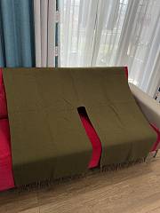 Kitlife Burberry Double-Sided Small Check Cape Dark Green 130x130cm  - 5