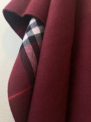 Kitlife Burberry Knight Logo Cashmere Hooded Cape Red 176x120cm - 4