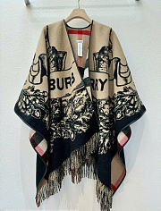 Kitlife Burberry Knight Warhorse Double-sided Jacquard Cape 140x190cm - 1
