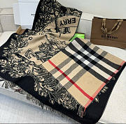 Kitlife Burberry Knight Warhorse Double-sided Jacquard Cape 140x190cm - 3