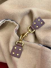 Kitlife Burberry Beige Checkered Wool Cape 140x140cm - 4