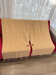 Kitlife Burberry Beige Checkered Wool Cape 140x140cm - 2