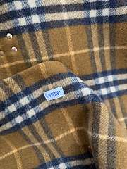 Kitlife Burberry Caramel Checkered Wool Cape 140x140cm - 4
